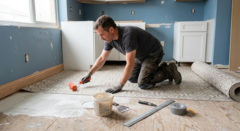 Sheet Linoleum Installation in Takoma Park, MD